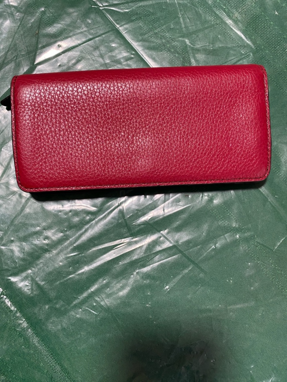 Marc Jacobs Red Pebbled Leather Snap Wallet - Picture 5 of 12